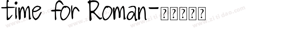 time for Roman字体转换